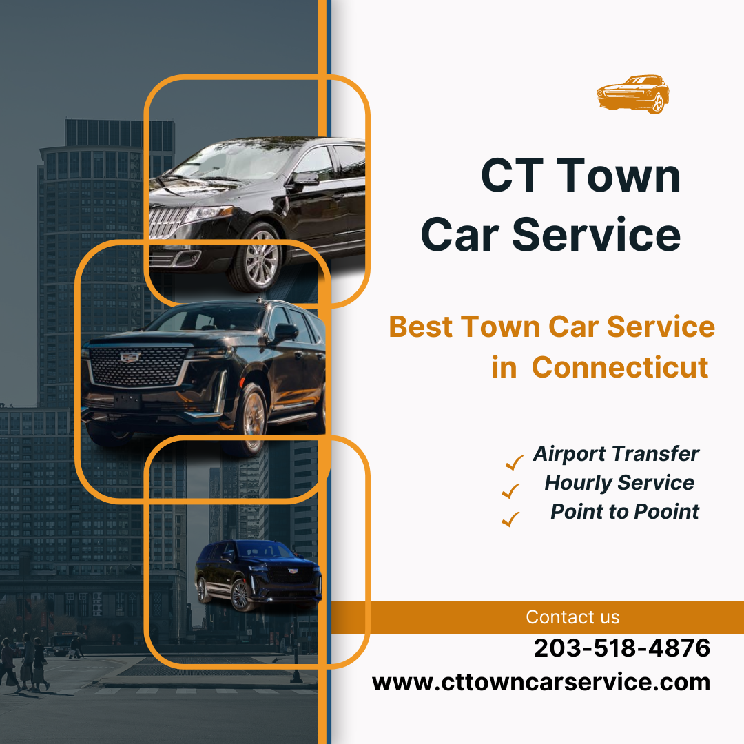 CT Town Car Service JFK LGA EWR HPN Airport And New York White And Orange Modern Car Rent Instagram Post